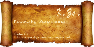Kopeczky Zsuzsanna névjegykártya